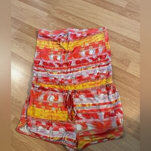 Mossimo Supply Co. Red and Yellow High Waist Shorts